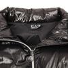 Emporio Armani EA7 Solid Color Glossy Casual Hooded Cotton Jacket Women jackets Black 6KTK07-TN5LZ-1200