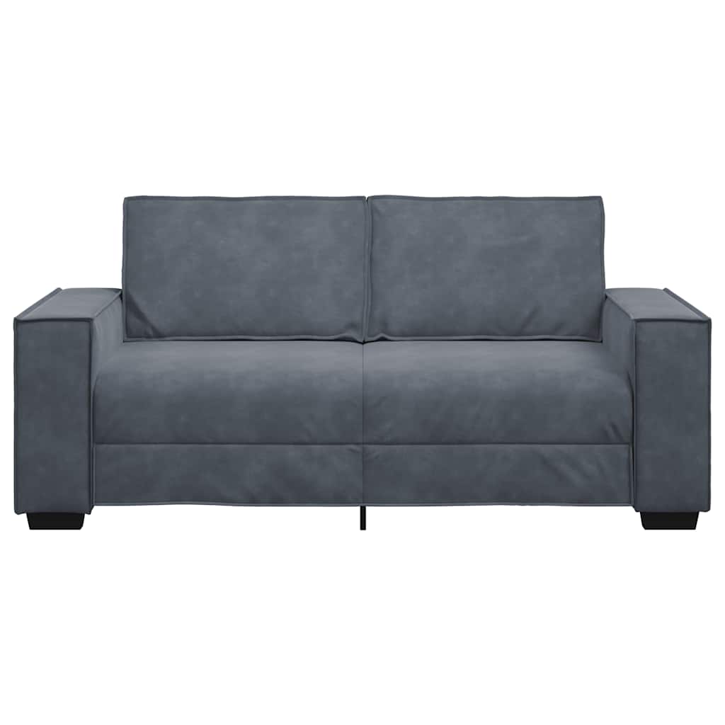 2 Seater Sofa Dark Grey 180 X 78 X 84 Cm Velvet