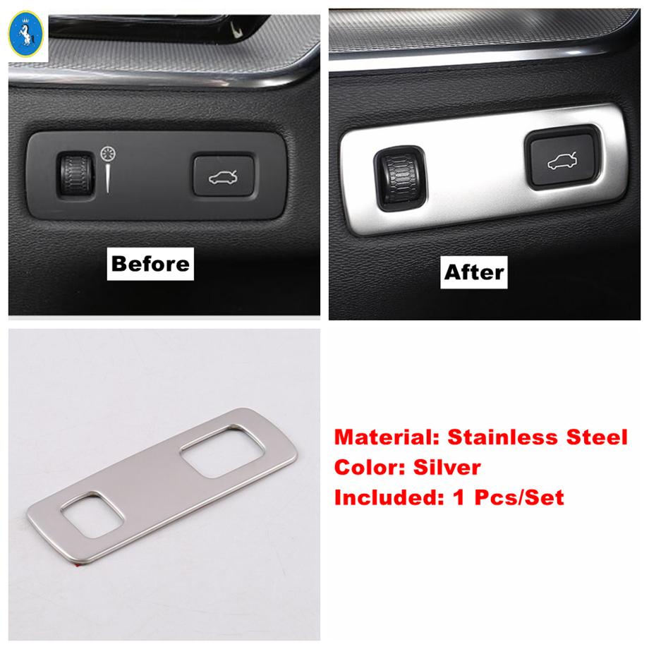 

For Volvo XC90 XC60 XC40 S90 V90 2018 - 2025 Auto Head Lights Switch Headlight Adjust Trunk Box Switch Control Panel Cover Trim Silver Style