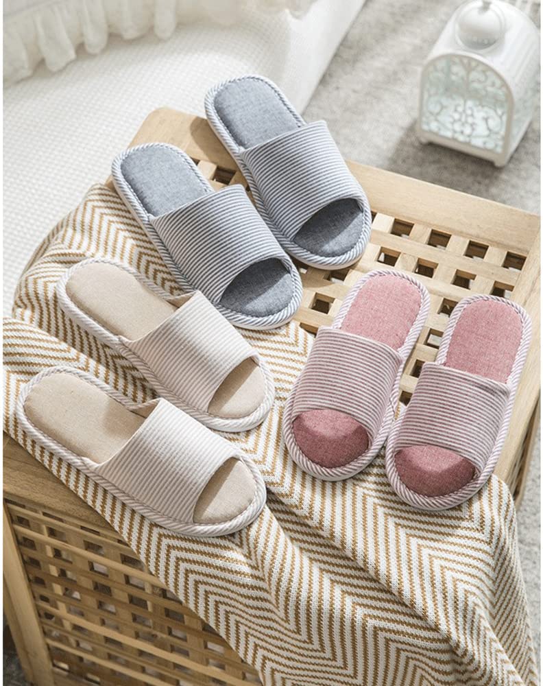 Tzrcyc Indoor Room House Guest and Room Couple Office Set of 4 Slippers, Open-Front, Non-Slip, Washable, Cute, Shoes, Slippers, Slippers, Women's