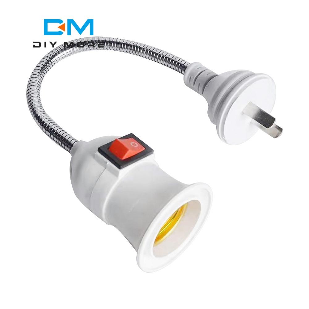Direktsteckbarer drehbarer Lampenkopf E27 Fassung Lampenfassung mit Schalter EU US UK Stecker Lampenhalter LED Schreibtischlampe LED Basis