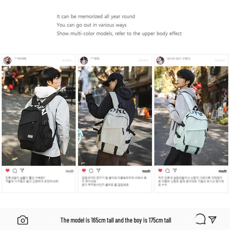 Wasserdichter Rucksack im japanischen Stil für Damen und Herren - Großes Fassungsvermögen für Studenten und Schüler