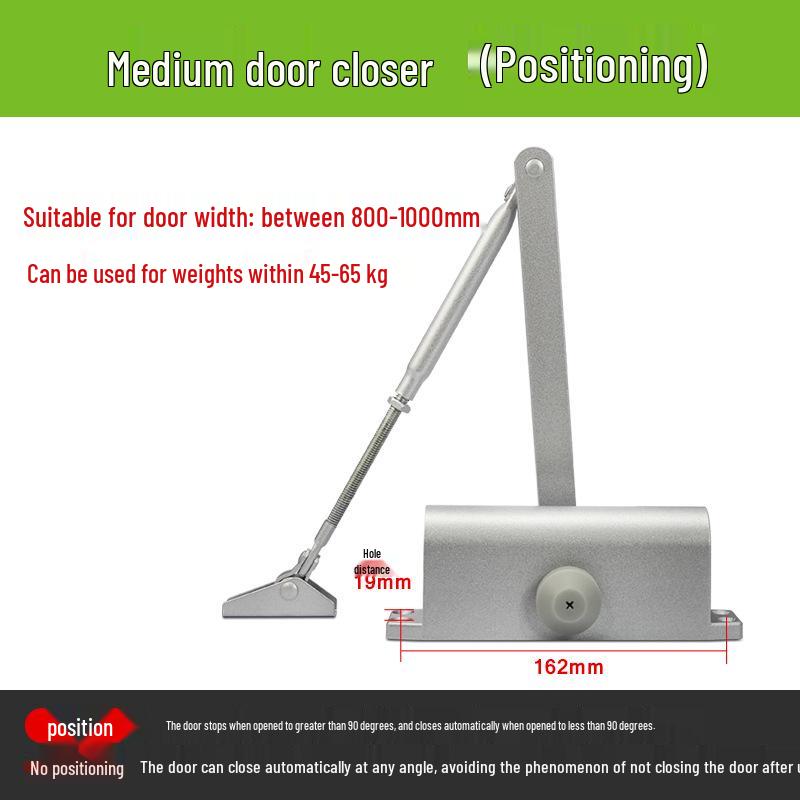 Hydraulic Automatic Sliding and Fire Door Closer - No Drill Installation