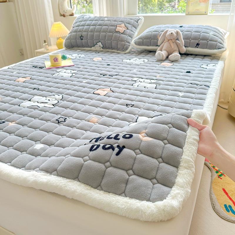 Saltea din bumbac catifea lapte pentru uz casnic, saltea din catifea coral de iarnă pentru căldură și îngroșare