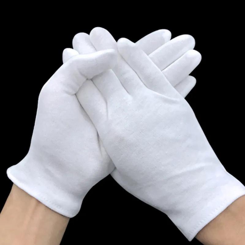 1/5 Paar Baumwollhandschuhe Herren Formell Smoking Uniformhandschuhe Ehrenwache Parade Zeremonie Kostüm Cosplay Münzschmuck Butlerhandschuh