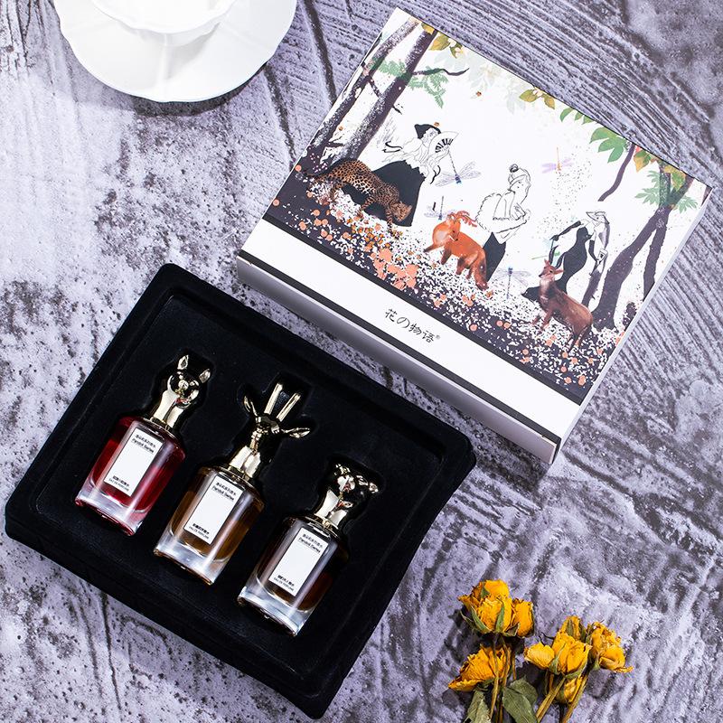 

Flower Story Beast Head Fox Elk Animal Perfume Men s and Women s Gift Box Set