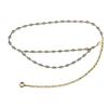 Metallic Water Drilled Waist Chain For Women With Adjustable Closure For Summer Fashion Accessories