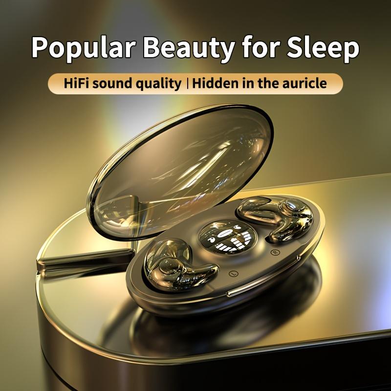 Cuffie Wireless per Dormire - Design Ultrasottile, Riduzione del Rumore a Doppio Microfono, Bassa Latenza, Cuffie In-Ear Sportive con Subwoofer Adatte per i Giochi