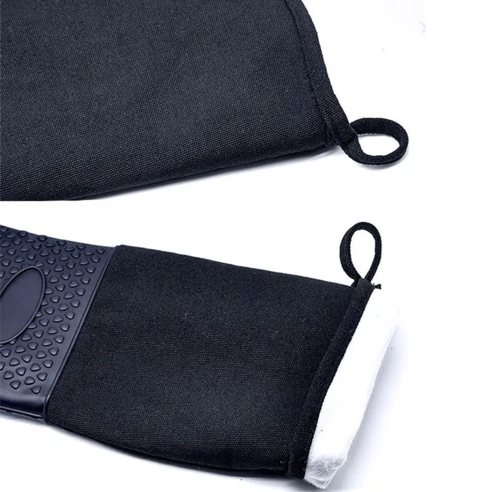 Quilted Liner Heat Resistant Gloves Heat Insulation Barbecue Mitts  Household Use