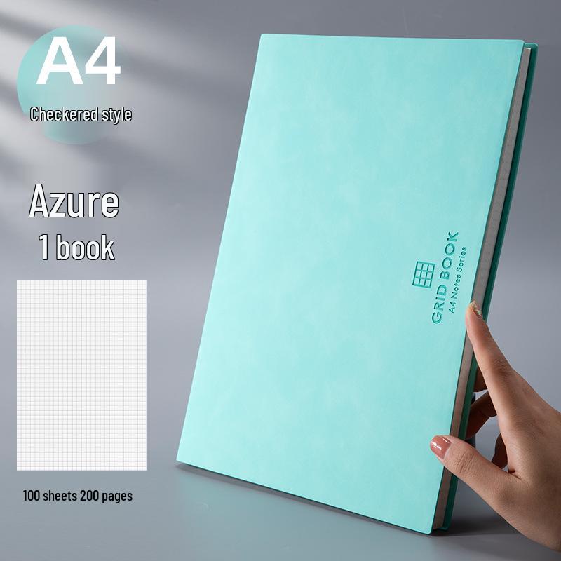 Hand-Painted Grid Notebook: Stylish A5/B5 for College Students with Thick Pages, A4 Journal