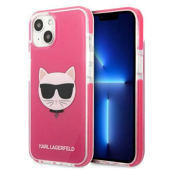 Karl Lagerfeld KLHCP13MTPECPI iPhone 13 / 14 / 15 6.1" Hardcase Fuchsia/fuschia Choupette Head