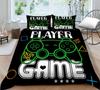 3D Bedding Single Double Bed Game Machine Printed Pillowcase and Quilt Cover 2/3 Pieces for Boys and Men Game Lovers Comfortable Household Bedding