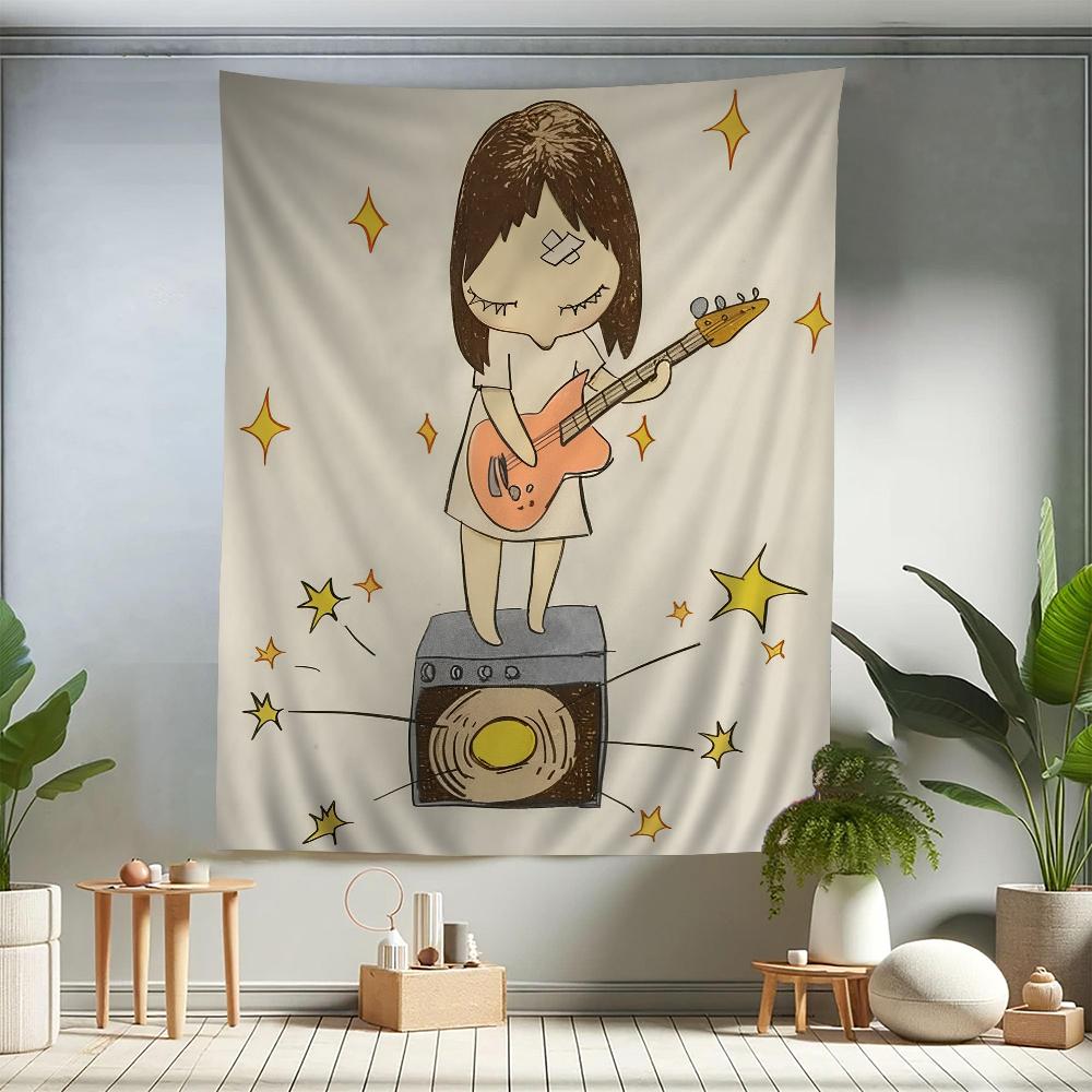 Textilien Unisex Yoshitomo Nara Dream Doll Anime Tapestry Art Science Fiction Room Home Decor Wall Art Decor