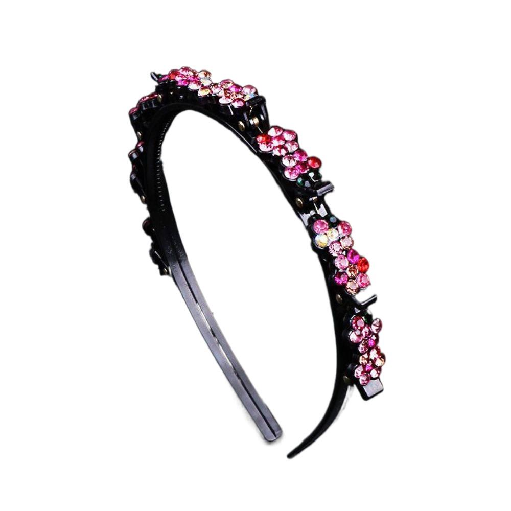 Plum Blossom Hair Bands with Clips Elegant Toothed Clip Braided Hairband  Gifts