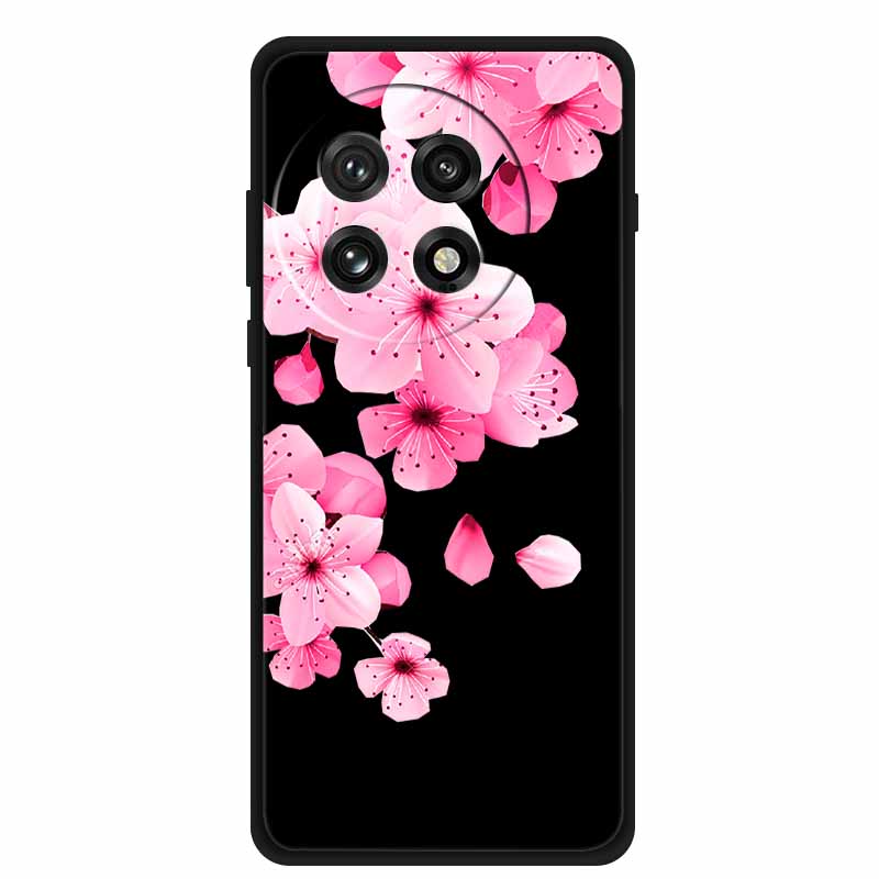 Black Silicone Case For OnePlus 13 5G Case Cartoon Cat Soft Back Cover For OnePlus Ace5 5G Ace 5 Pro 13R Phone Case Shell Coque
