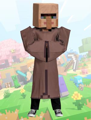 Minecraft Villager Costume for Kids Cosplay Role Play Party Halloween Outfit