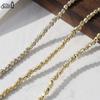 EFFIE QUEEN S925 Silver 14k Gold Twill Beads Ball Chain Bracelet Luxury Jewelry for Women, Men's Bracelet Hand Chain Gift GAB03