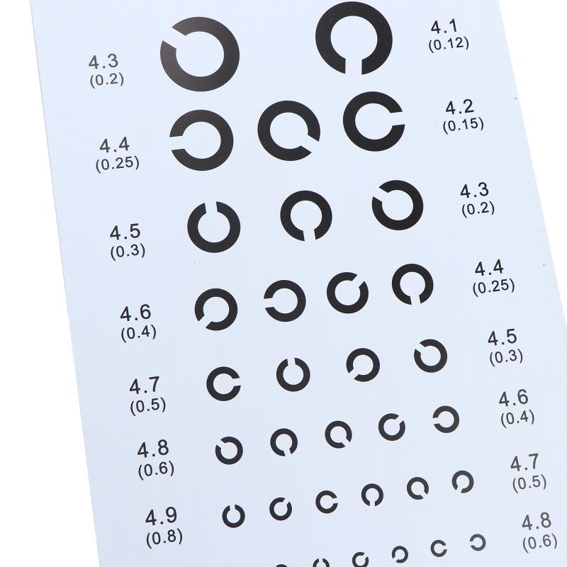 Near Vision Test Cards Vision Chart Decimal Broken C For Eye Exams | Medical/Optical Supplies