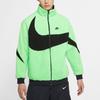 Nike Dámská oboustranná bunda Boa Big Swoosh (Velikost Asie) Neonově zelené pánské svrchní oblečení BQ6546-350