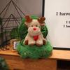 Christmas Tree Santa & Fawn Plush Pillow Ornament