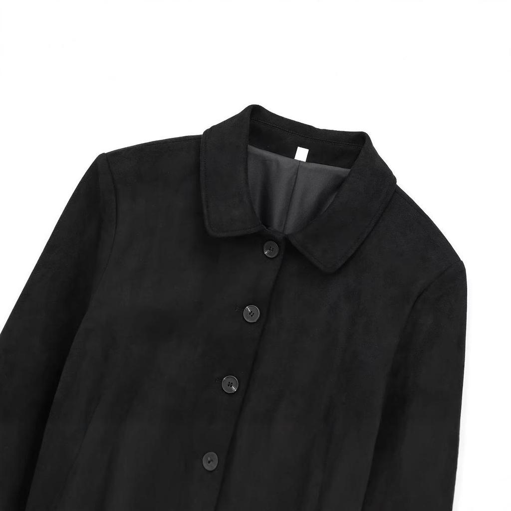 2025 Women's Winter Suede Mini Skirt and Short Jacket Set