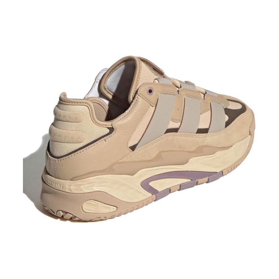 Adidas Originals Niteball 1.0 Round Toe Minimalist Slip-Resistant Durable Mid-Top Lifestyle Casual Shoes Unisex Casual Shoes Light-Pink ID1118