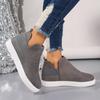 Foreign Trade Large Size Women's Shoes New European and American Flat Bottom Suede Elastic One Pedal Casual Board Shoes Sports Fashion Single Shoes