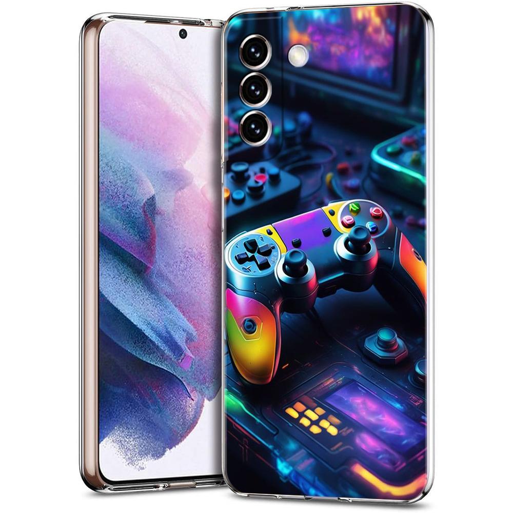 Game Controller Graphic Transparent Cover for Samsung Galaxy S24 S23 S22 S20 S21 FE Ultra S24 S23 S10 S10E S9 Plus 5G Phone Case