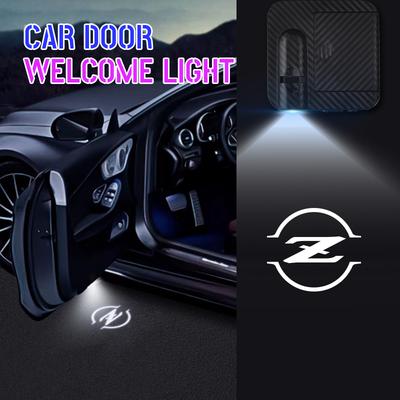 1/2PCS For Nissan Nismo 350Z 370Z 280ZX 300ZX Z33 Z34 240SX Logo LED Courtesy Lamp Car Door Welcome Light Ghost Shadow Light