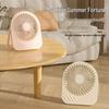 Ultra-Thin Quiet Desktop USB Rechargeable Portable Mini Fan for Office & Dorms