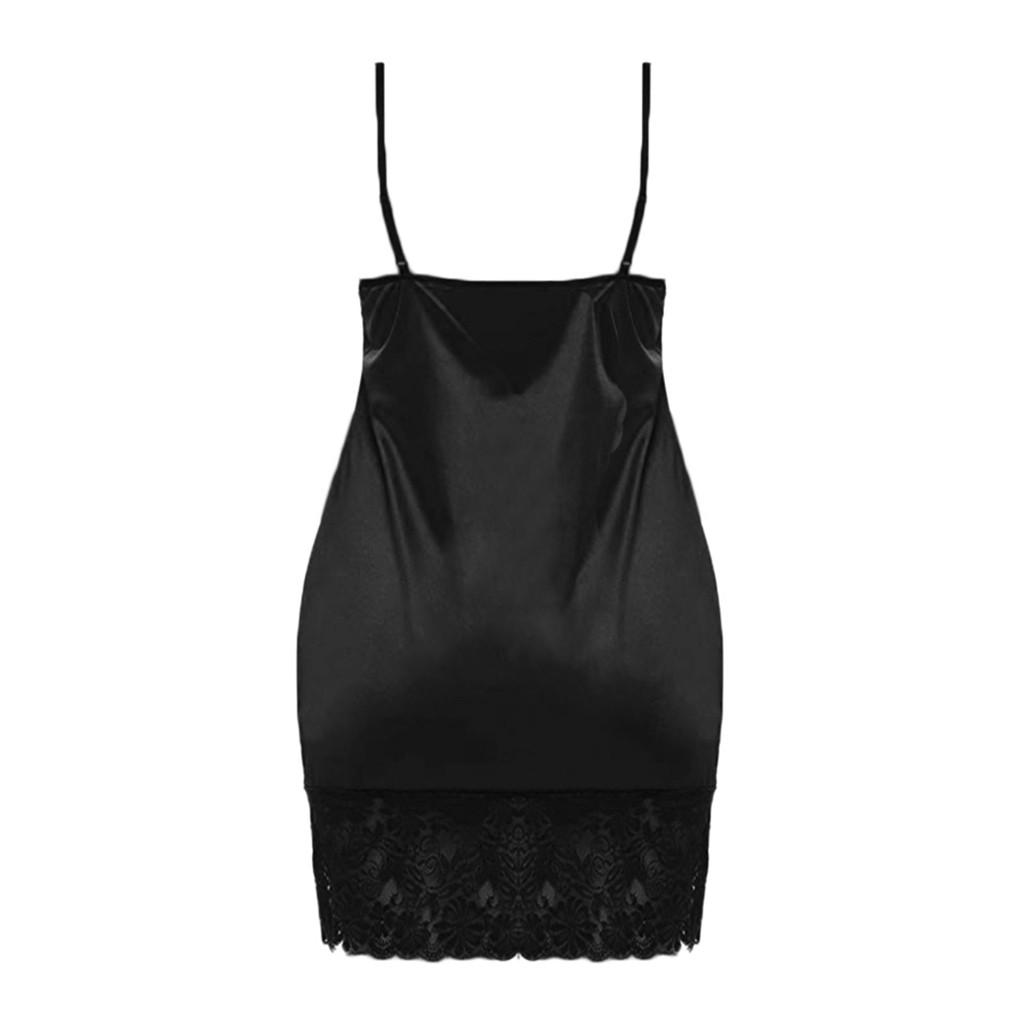 (Skvělý domov)Móda Ženy Výstřih do V Saténové Hedvábné Spodní prádlo Krajka Noční prádlo Spací prádlo Pyžamo S-3XL