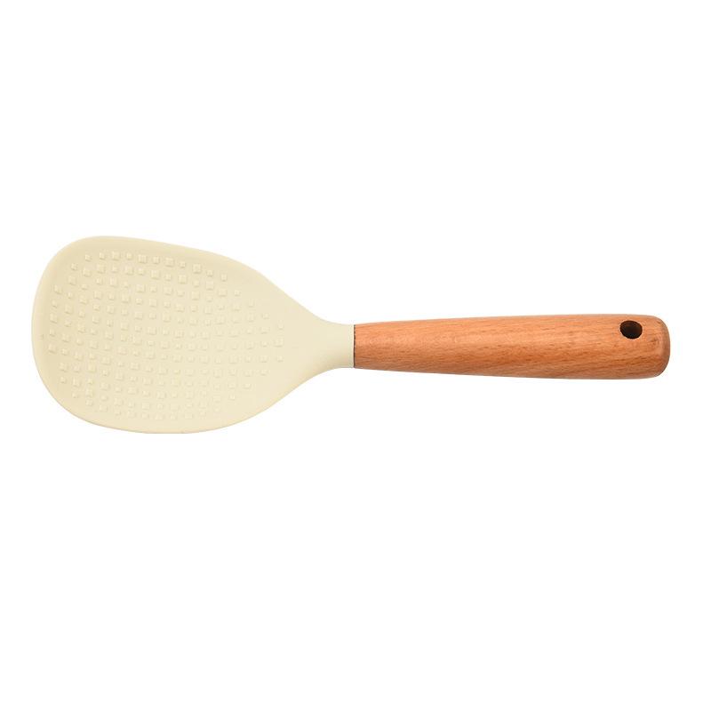 Скандинавский стиль 4-предметный набор силиконовых кухонных инструментов с деревянными ручками