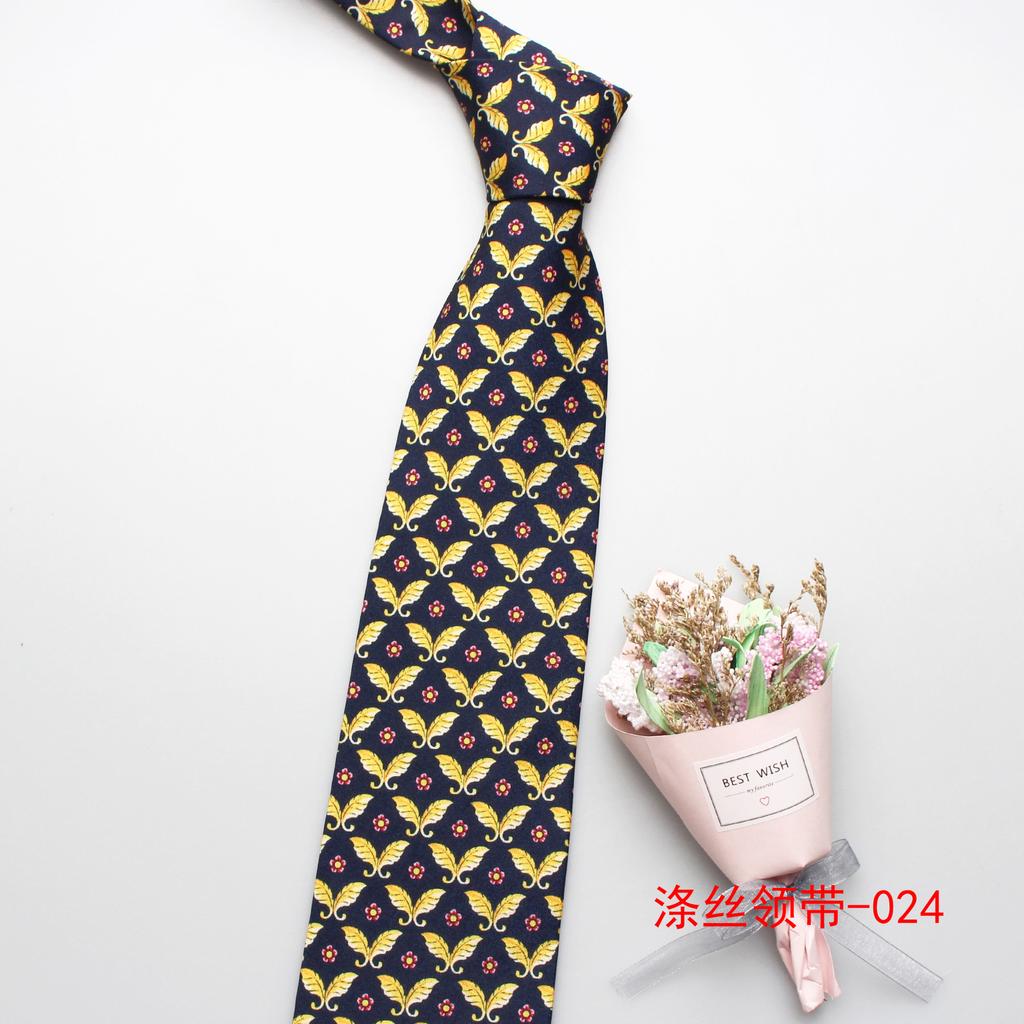 9Cm Men'S Tie, Polyester Silk Exquisite Printed Tie, Business Casual Suit Tie