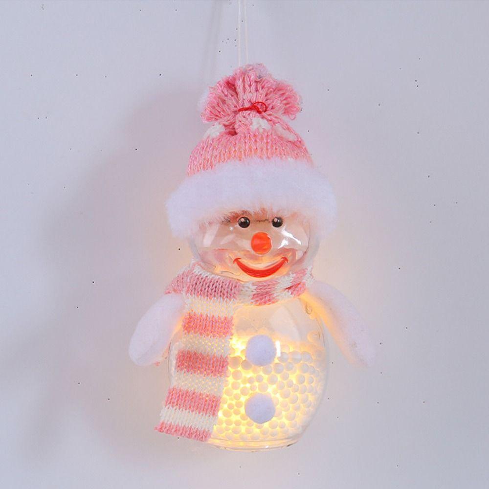 Plastic Christmas Luminous Snowman Decor Transparent Xmas Tree Decoration Holiday Party Decoration
