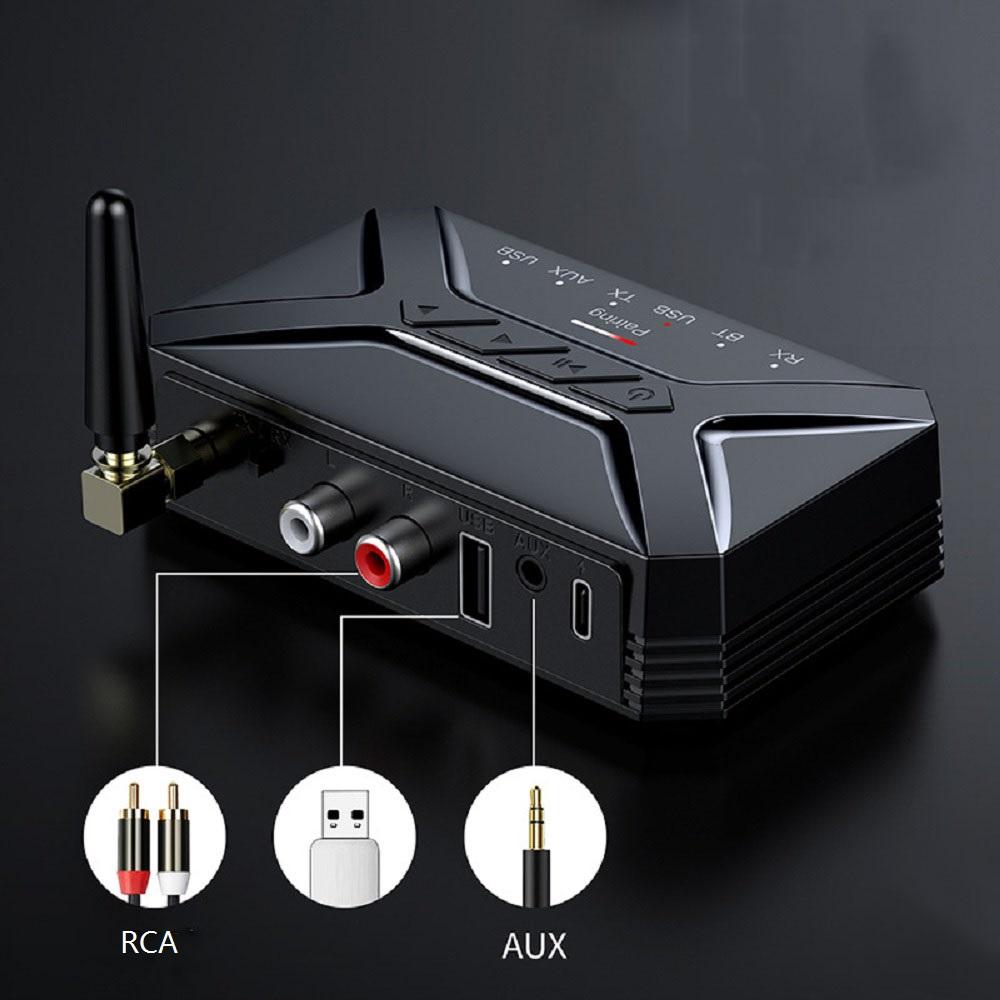 Bluetooth 5.0 Transmitter Receiver 3.5mm AUX To RCA Wireless Audio Adapter