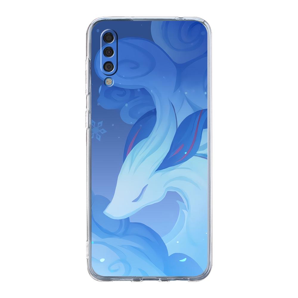 Etui na telefon dla Samsunga A14 A50 A70 A30 A40 A20E A10 A10S A20S A02S A04S A12 A22 A32 A34 A42 A52 5G A54 Pokrowiec z logo Genshin Impact