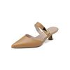 Fashion Singbacks Elegant Women Sandals High Heels Summer Pointed Toe Slip-on Mules Shoes Pumps Party Thin Heel Ladies Slippers De Mujer