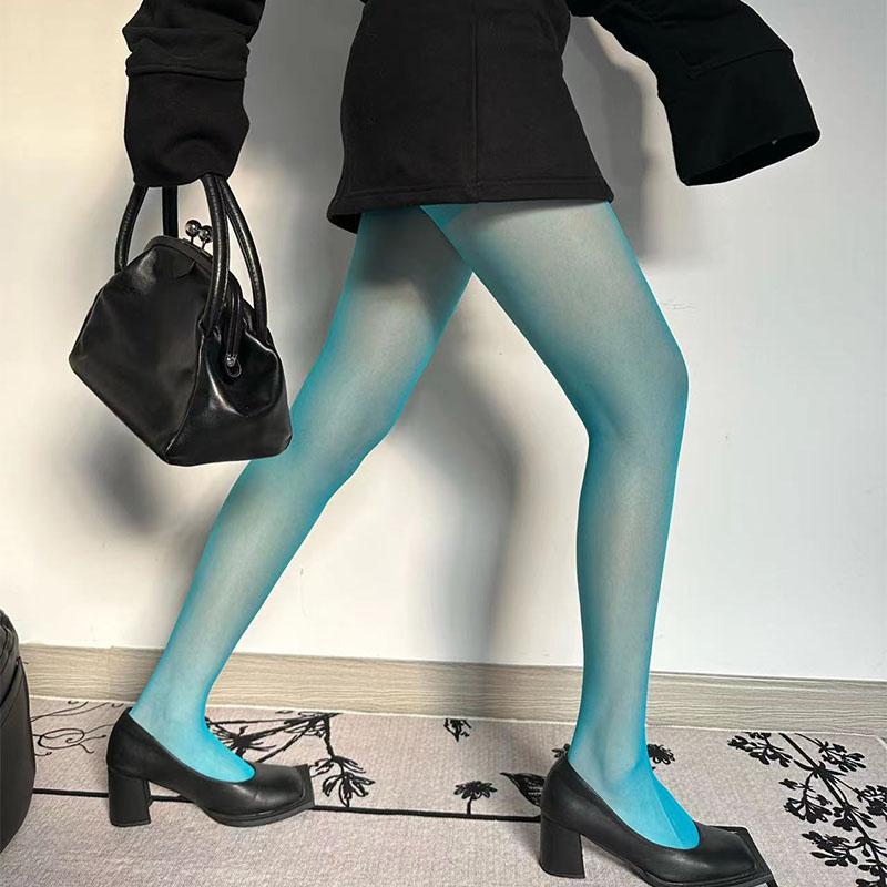 Sexy Tights Candy Color Velvet Slim Pantyhose For Women Soft Thin 15D Sheer Stockings Super Elastic Anti-Hook Large Size Legging