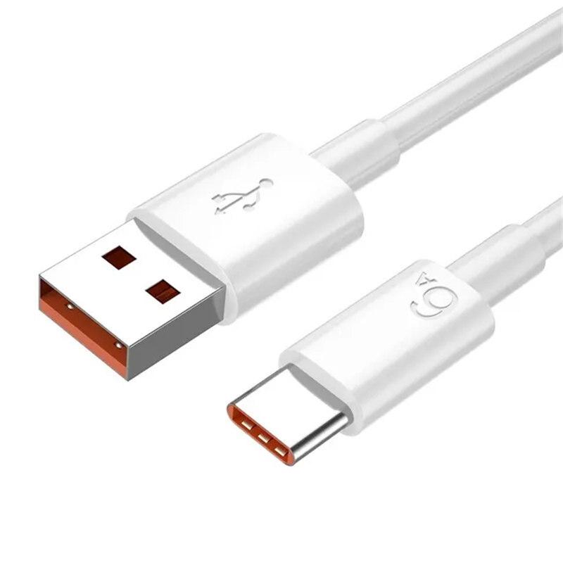 6A Super Fast Charging Data Cable Suitable for Huawei Xiaomi Honor TYPE C Flash Charging Orange Mobile Phone 66W Charging Cable