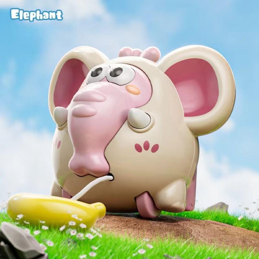Pulling Rope Car Inertial Sliding Game Animal Clockwork Toy Pull Line Elephant Toy  Toddler