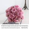 27 Boccioli di Camelia e Rosa Bouquet da Sposa - Fiori Artificiali in Seta per Matrimoni e Celebrazioni