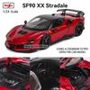 בבוראגו 1:24 פרארי SF90 XX STRADALE רכב יוקרה מסגסוגת ברישיון רשמי דגם רכב Diecast אוסף צעצועים מתנה שלושה צבעים