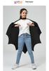 Top-Selling Bat-Shaped Halloween Cloak Jumpsuit with Sleeves - Black Cloak Set