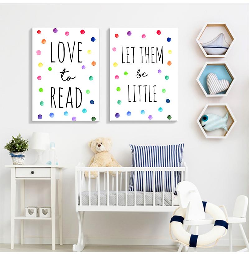 Watercolor Rainbow Alphabet Paintings Playroom Decor Educational Poster Kids Wall Art Canvas Prints Neutral Nursery Decoration No Frame