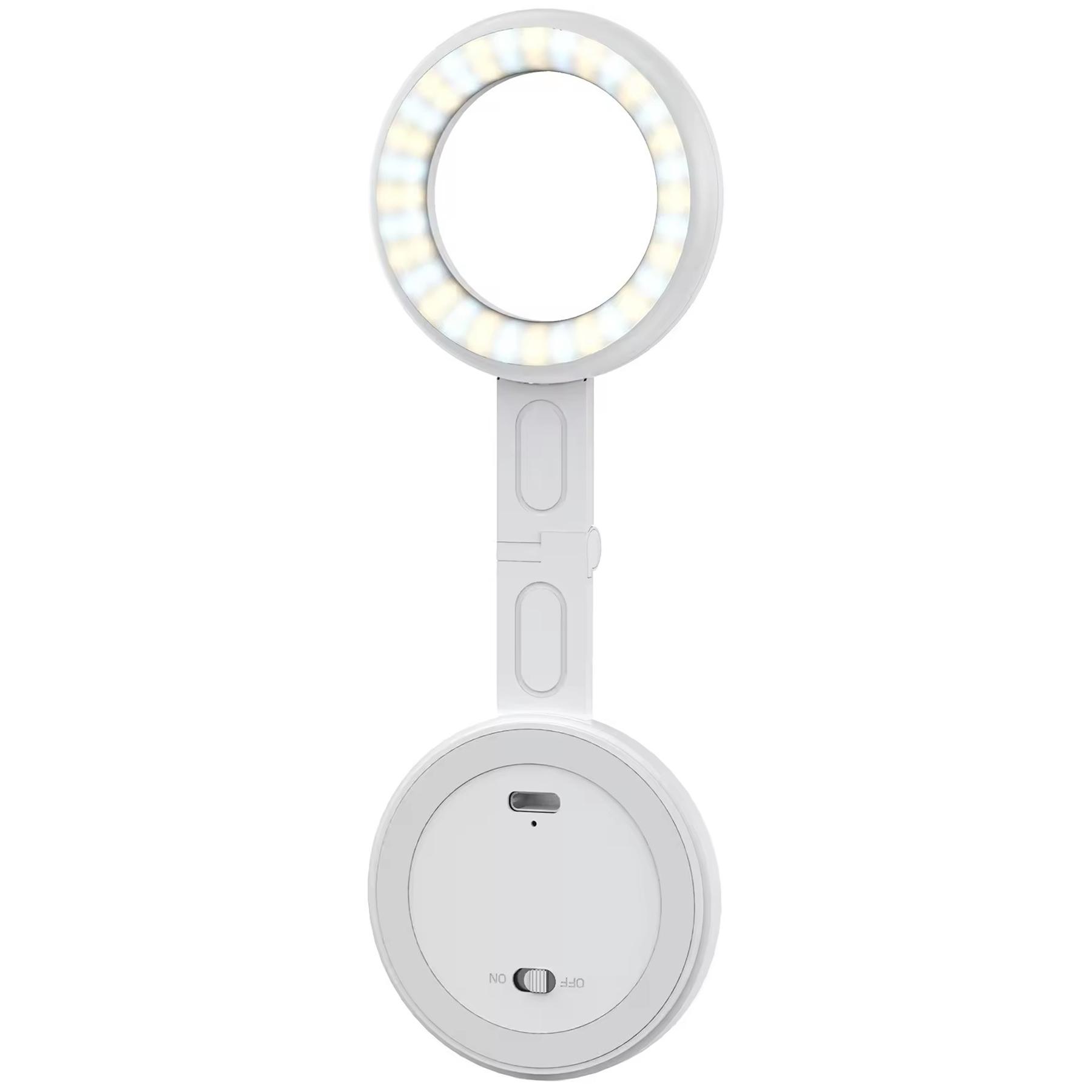 

V19 Portable Magnetic Phone Selfie Lamp Round Skin Beauty Live Streaming LED Fill Light White