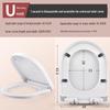 Housse de siège de toilette universelle à installation rapide et à descente lente - Accessoires épais et adaptés à la maison