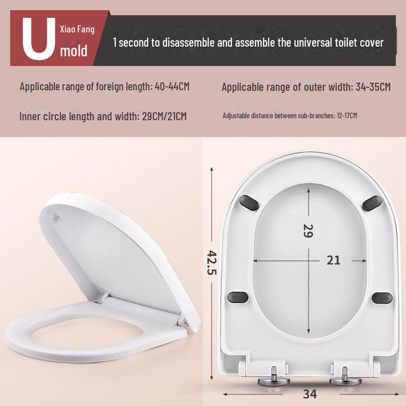 Housse de siège de toilette universelle à installation rapide et à descente lente - Accessoires épais et adaptés à la maison