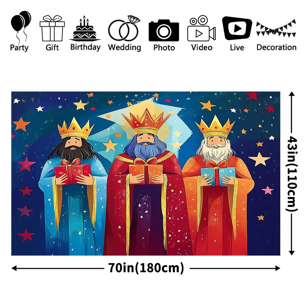 A set of Christmas photo banners featuring the motif of the three wise men ideal for festive occasions