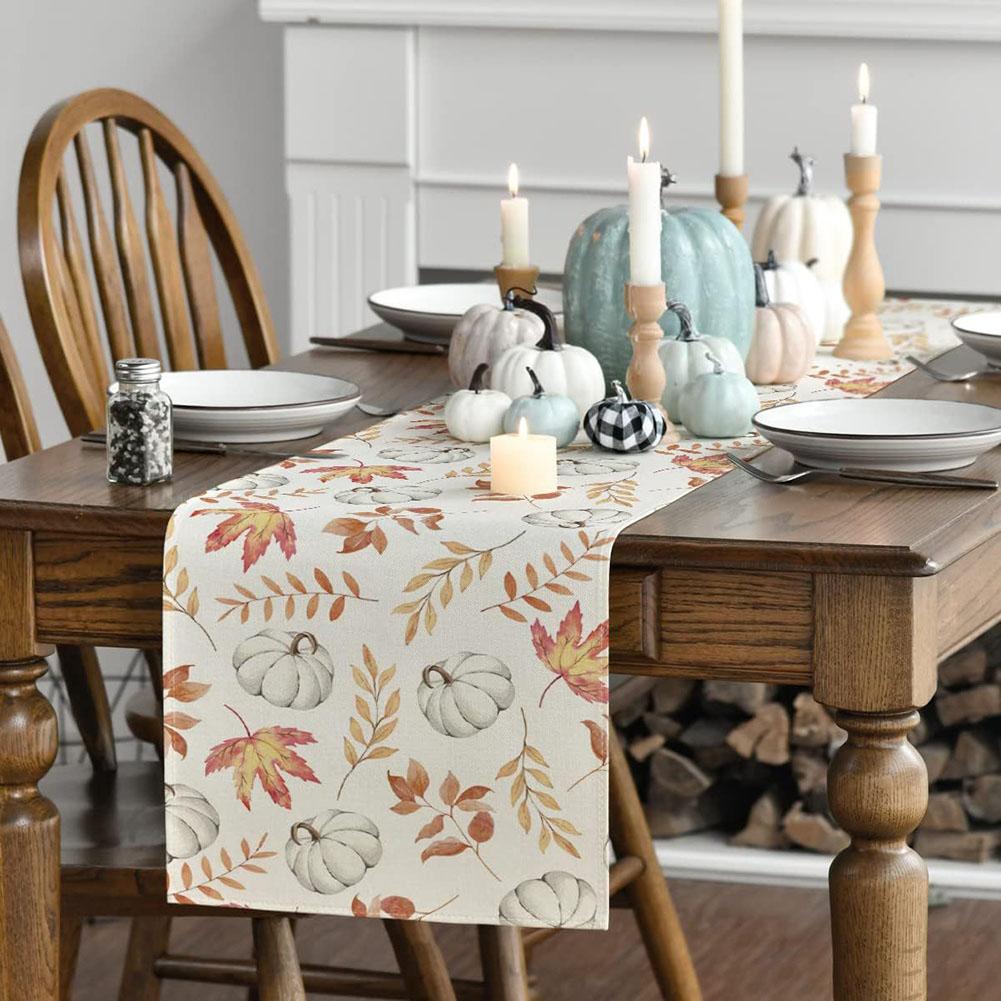 Halloween Table Runners Autumn Decoration Halloween Decoration Table Cover Runner Party Table Cloth New Year's Decor