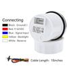 Waterproof IP67 52mm Fuel Level Gauge+Oil Level Sensor 100-500mm 0-190OHM Red LED Oil Tank Meter with Alarm Car RV Camper 12V24V